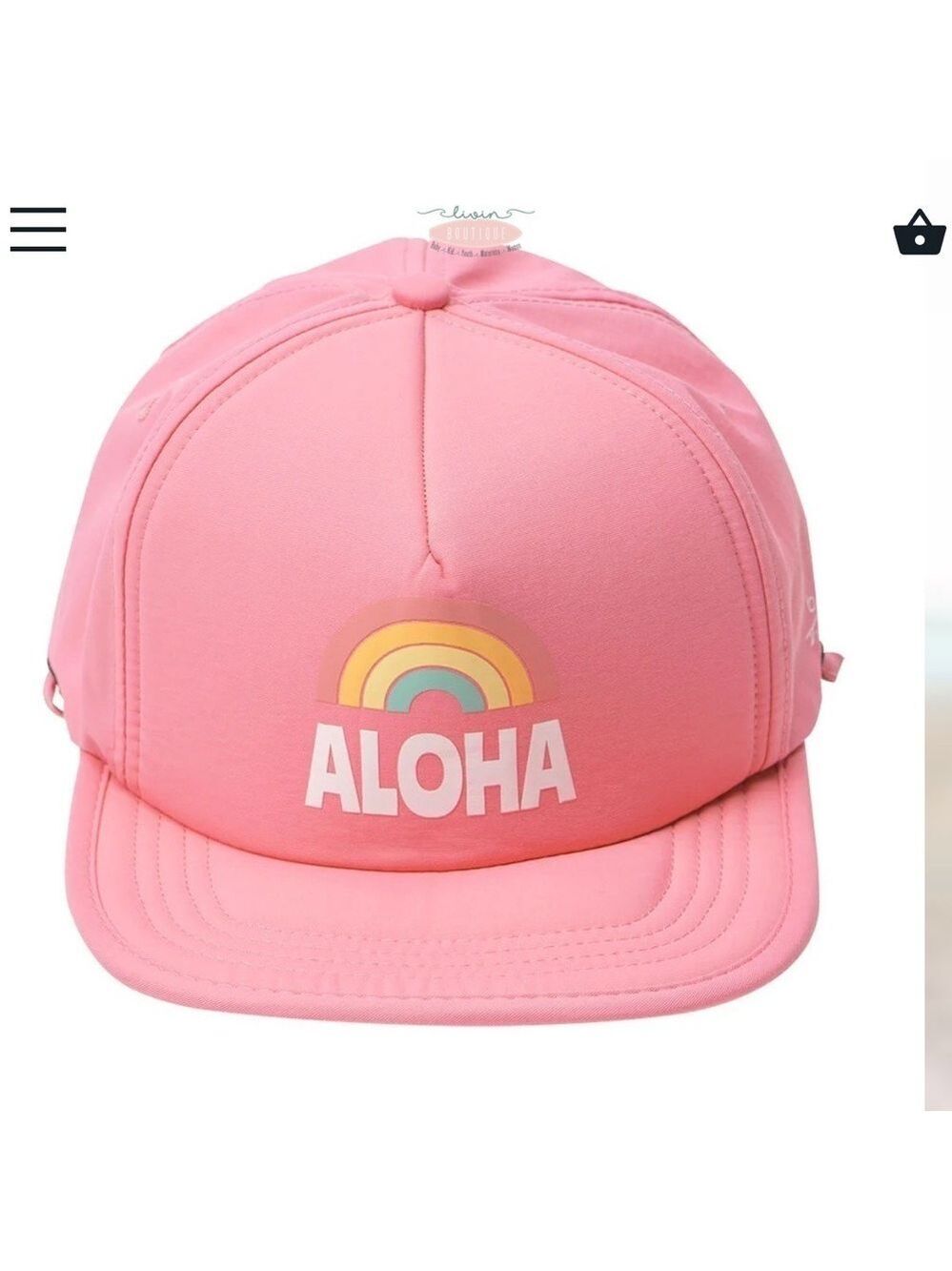 Bitty Brah pink rainbow adult womans Rainbow  cap boating fishing floating hat